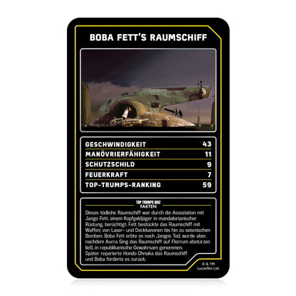 Winning Moves Top Trumps Collectables Joc de cărți Star Wars Nave spațiale 30 cărți 2+ jucători de la 6 ani (limba germană)