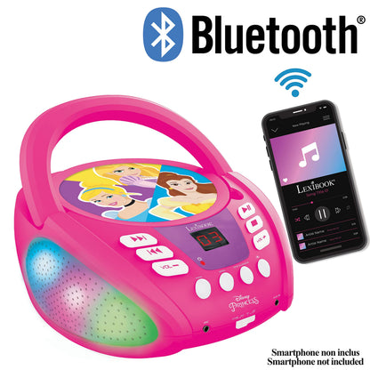 Lexibook RCD109DP CD Player Bluetooth Disney Printese, roz