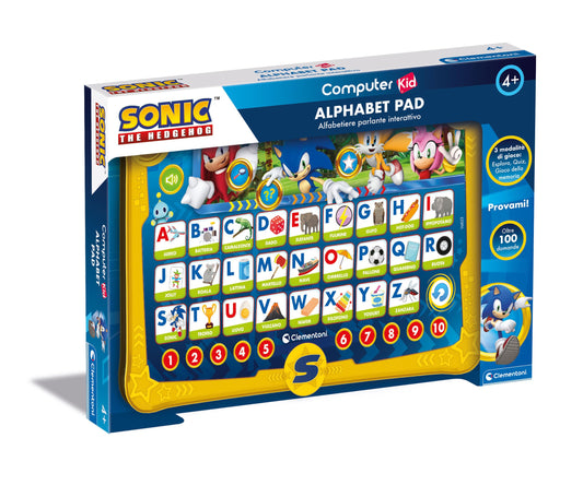 Clementoni 16822 Set de învățare electronic cu alfabet Sonic pentru copii 4+ ani (italiană)
