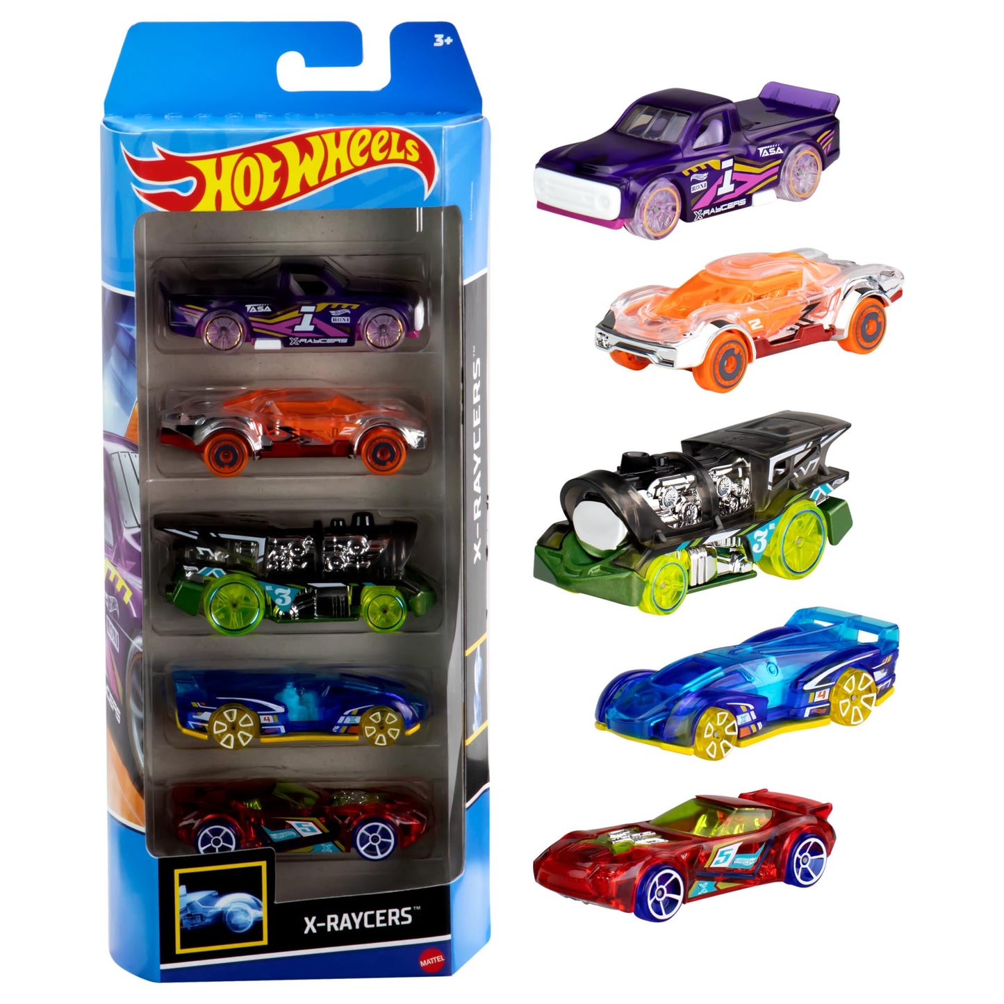 Hot Wheels 1806 Set de mașinuțe, 5 piese, 1:64, cu detalii realiste, jucărie auto, de la 3 ani