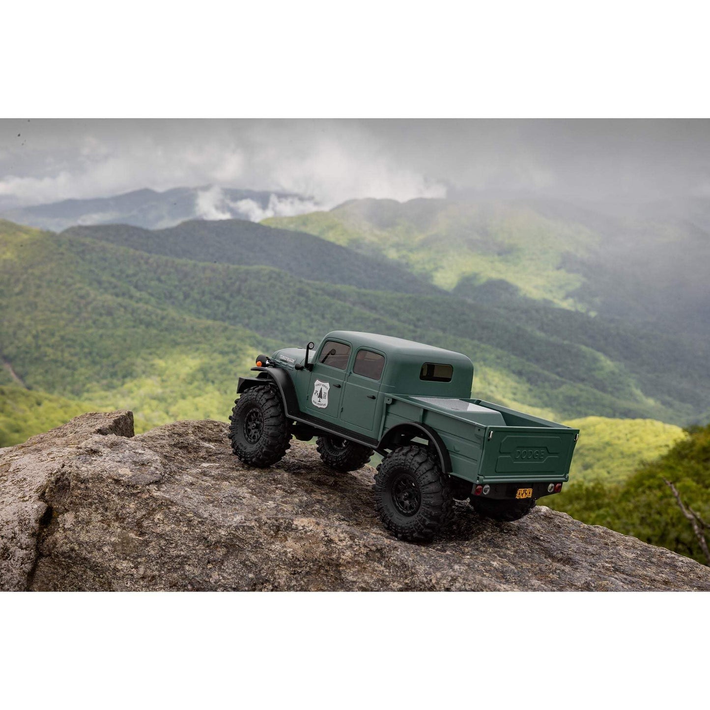 Camion RC Axial SCX24 Dodge Power Wagon 40's 4-Uși Verde 1/24 4x4 RTR AXI00007T2