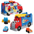 MEGA BLOKS JFR29 Set de construcție cu 19 piese Transportor mașini de curse pentru copii de la 1 an (multicolor)
