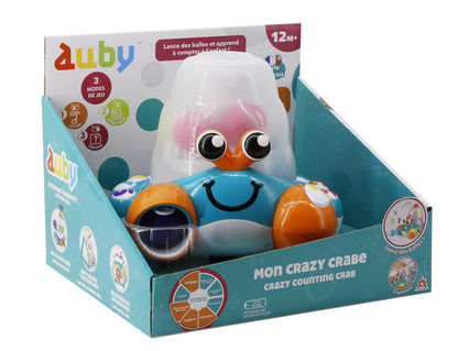 Auby A2102536 Jucării Muzicale pentru Bebeluși, Crabul Nebun – 12 Luni+, Multicolor