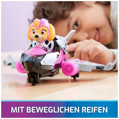PAW Patrol: Filmul Mighty, Vehicul de Supererou Skye cu Figurina Câine, Avion cu Efecte de Lumină și Sunet, Jucărie pentru Copii de la 3 Ani