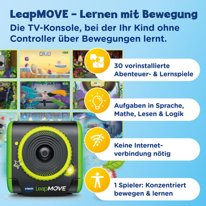 VTech LeapMOVE Consolă de jocuri interactive cu mișcare pentru copii de la 4 ani (limba germană)