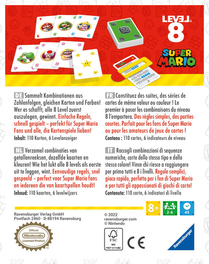 Ravensburger 27343 Joc carti Super Mario Nivel 8, 8+ ani