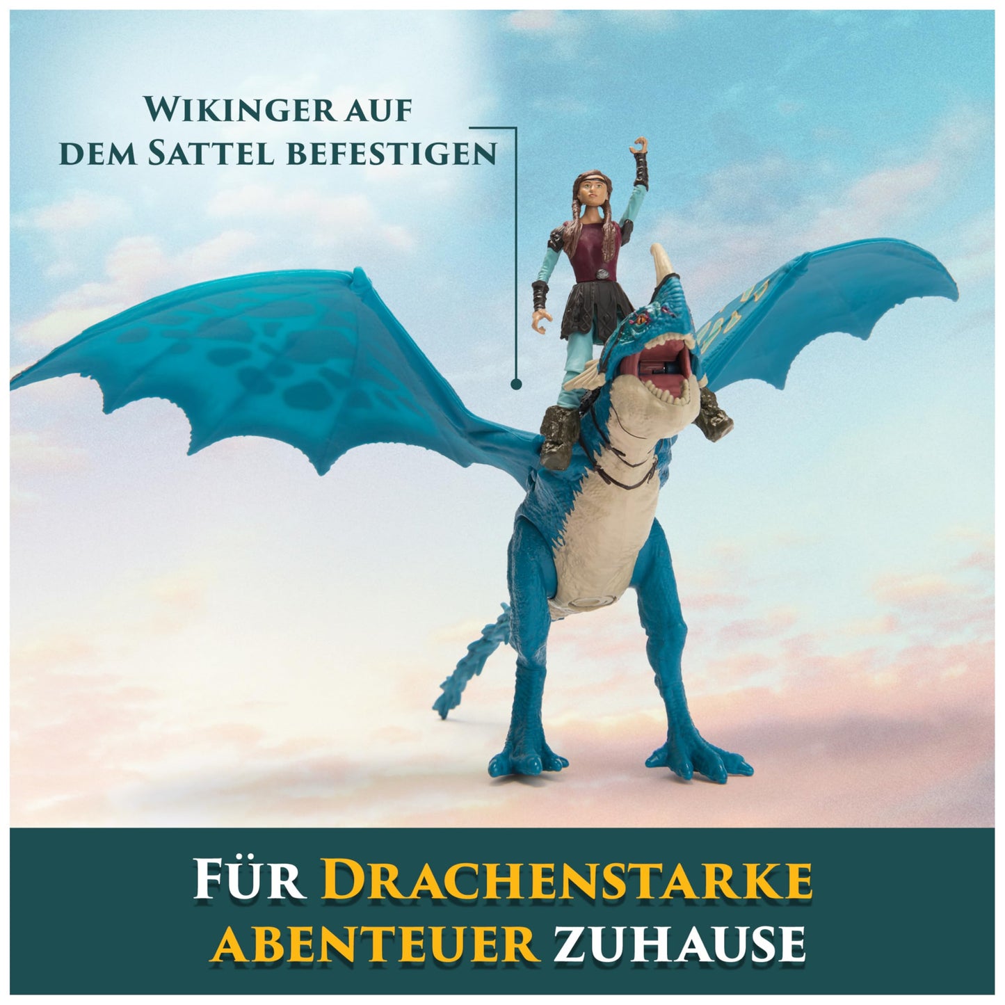 Dreamworks How to Train your Dragon Set de figuri de acțiune cu vikingi și dragoni Sturmpfeil & Astrid pentru copii de la 4 ani