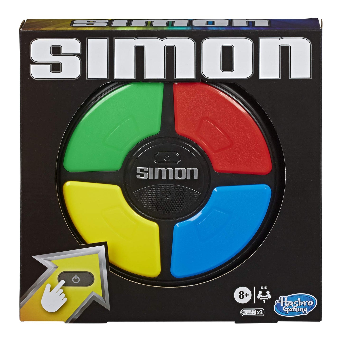 Hasbro Simon, Joc de Memorie Electronic Portabil cu Sunete și Lumini pentru Copii de Peste 8 Ani, Culori Asortate