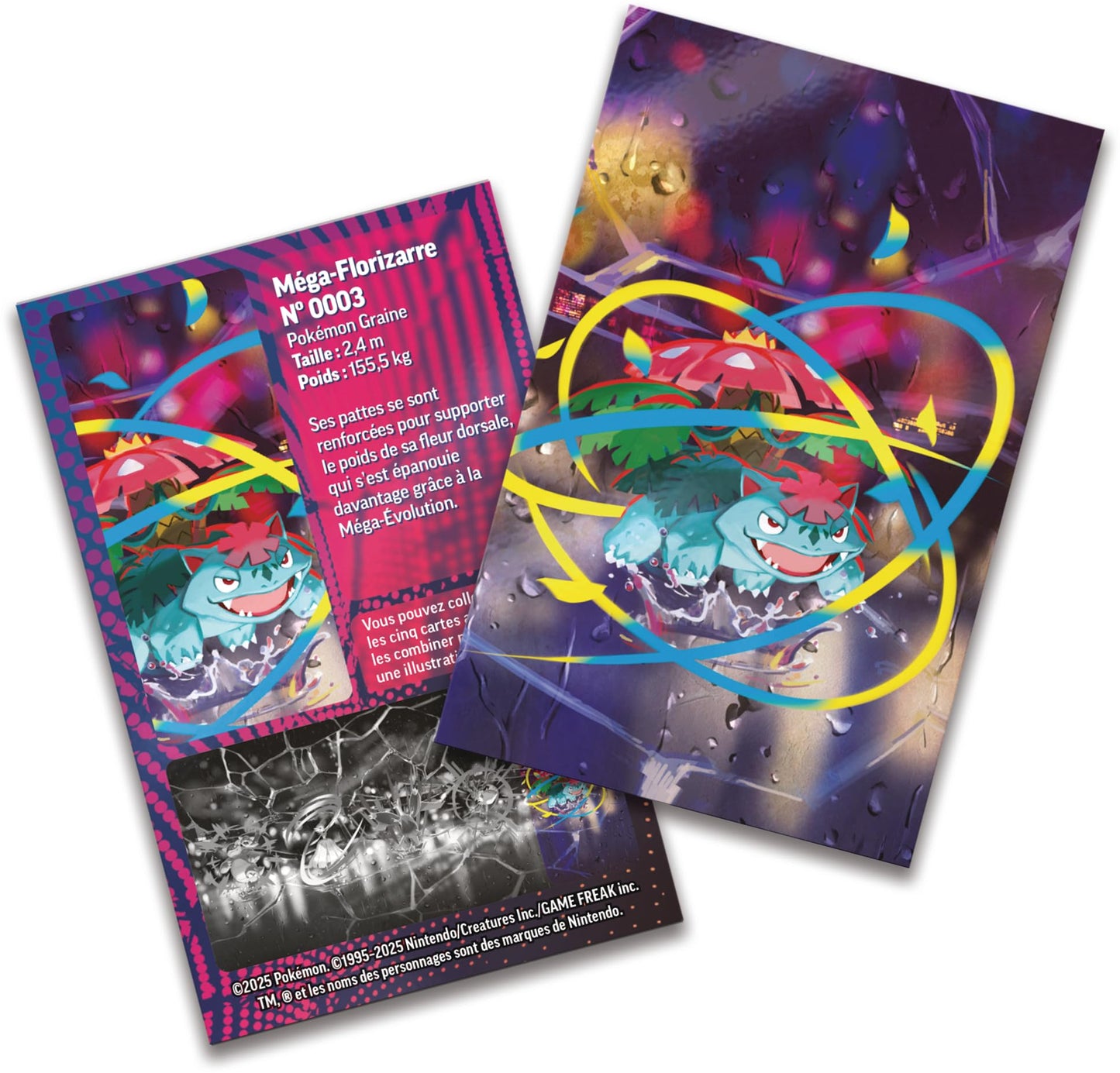 Pokémon Mega-Heldentum Mini-Dose Set cu 2 Booster și Art Card Mega-Florizarre