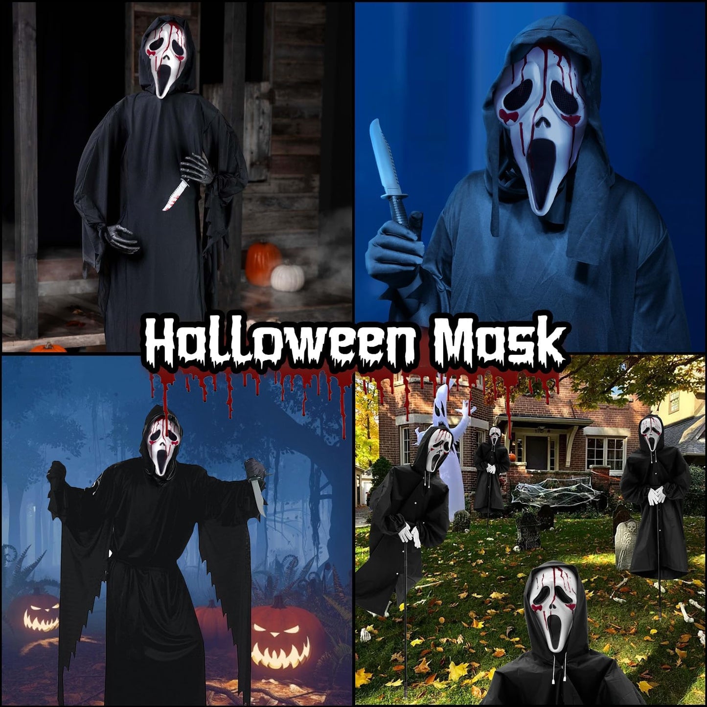 Chuankefanxing Mască Halloween Țipăt, latex