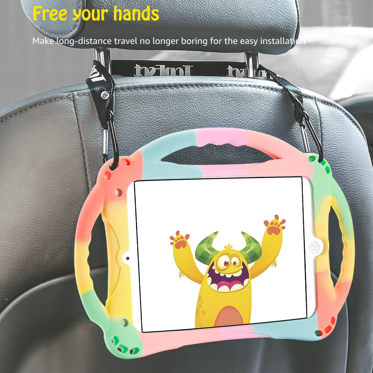 Husa pentru iPad Mini pentru copii - Anti-șoc, rezistentă la șocuri, cu suport pentru iPad Mini, Mini 2, Mini 3, Mini 4 și Mini 5 (2019) - Regenbogen