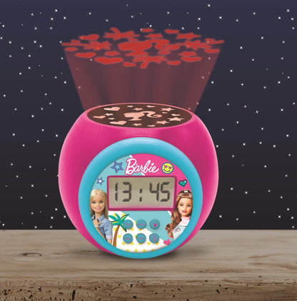 Ceas deșteptător Lexibook Barbie cu funcție de snooze, lumină de noapte cu timer, ecran LCD, funcționare pe baterii, RL977BB