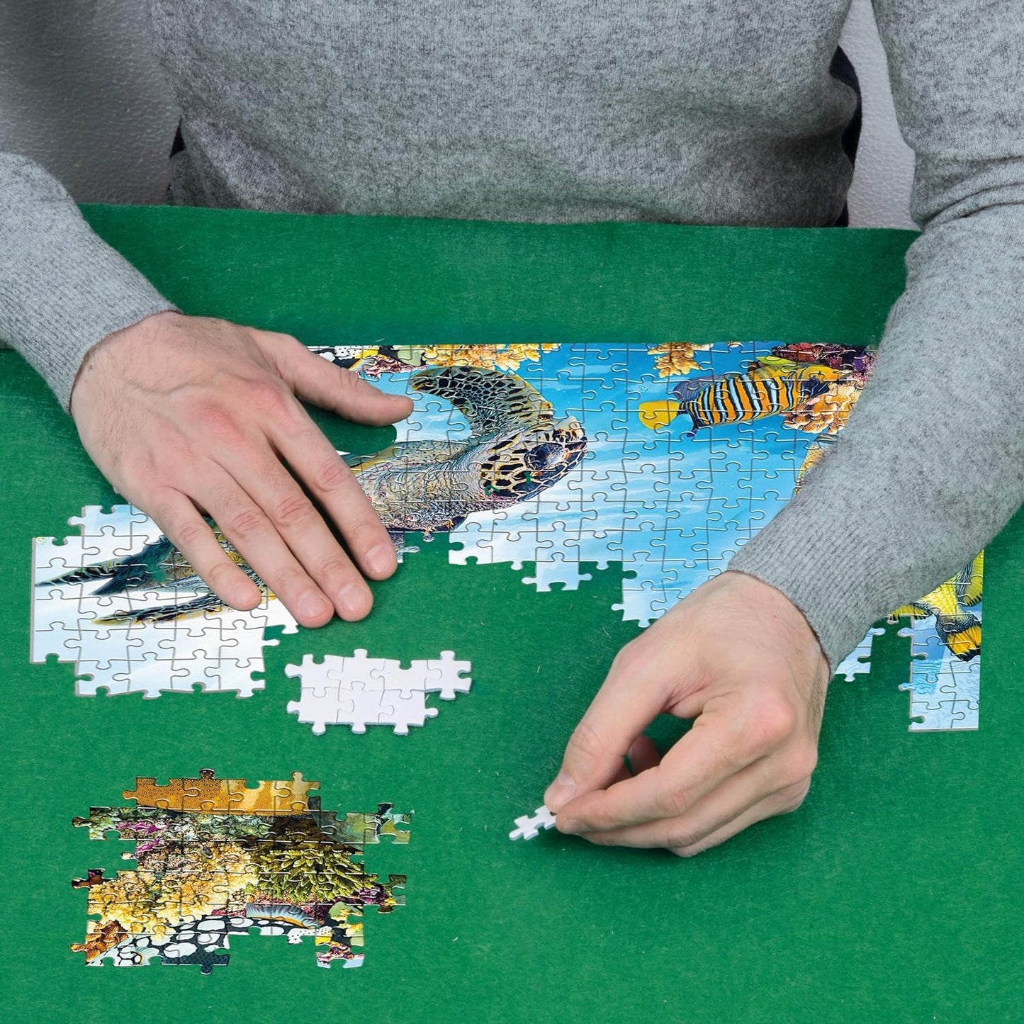 Clementoni Covor pentru Puzzles Verde, 3