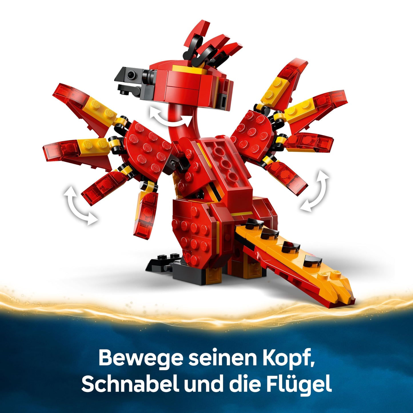 LEGO Harry Potter Fawkes: Jucărie Dumbledore's Phoenix cu Pălăria Vorbitoare, Sabia Gryffindor & Baby Fawkes – 76448