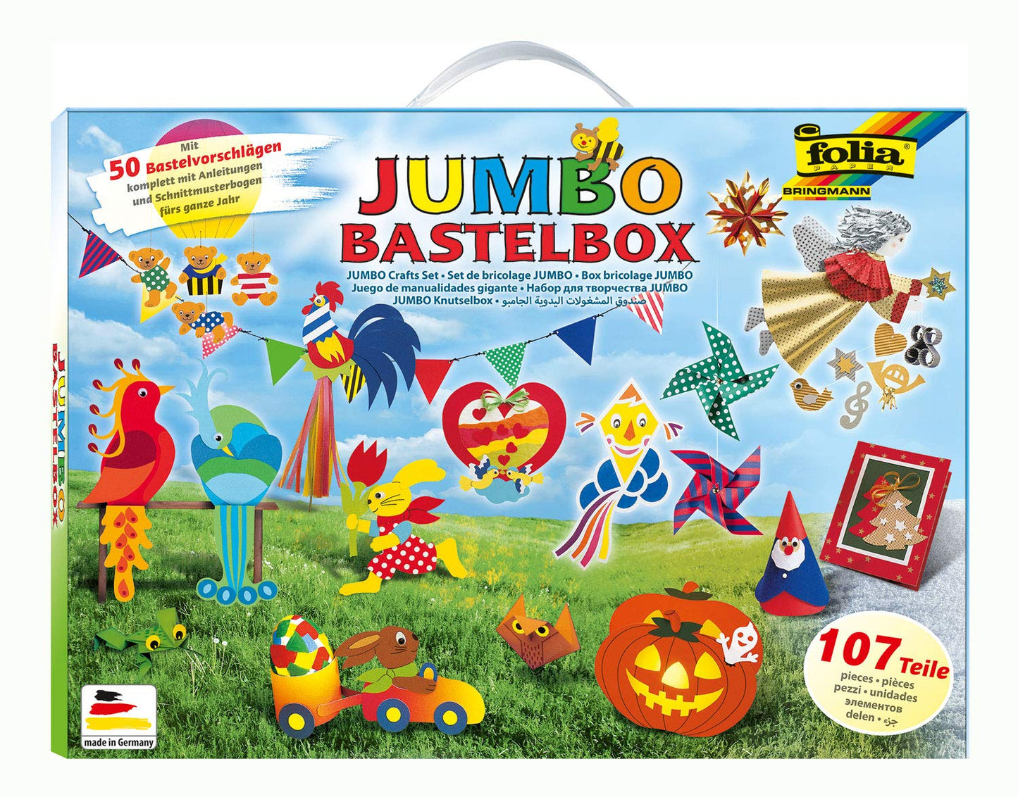 folia 50915/1 Set de creație Jumbo cu 107 piese, selecție uriașă de materiale pentru copii și adulți