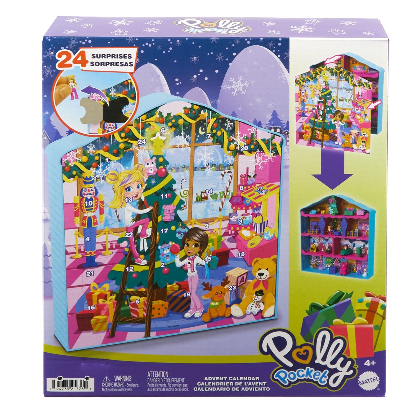 Polly Pocket Calendar Advent Casa Turta Dulce, 24 surprize