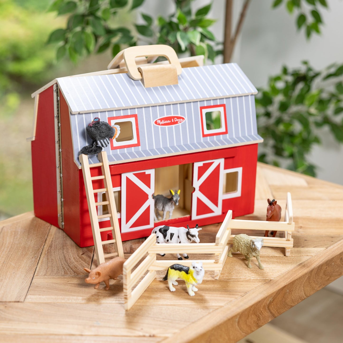 Melissa & Doug 3700 Grajd din lemn pliabil, 3+ ani