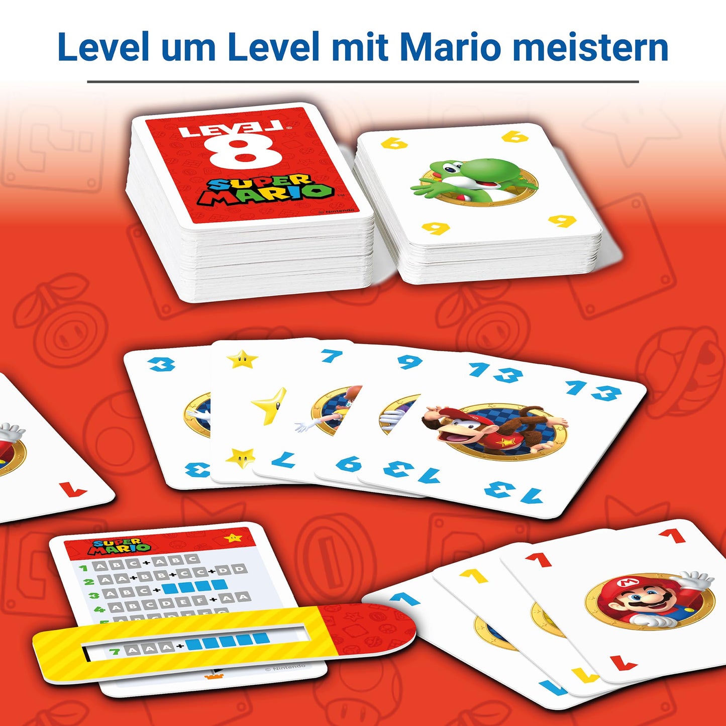 Ravensburger 27343 Joc carti Super Mario Nivel 8, 8+ ani