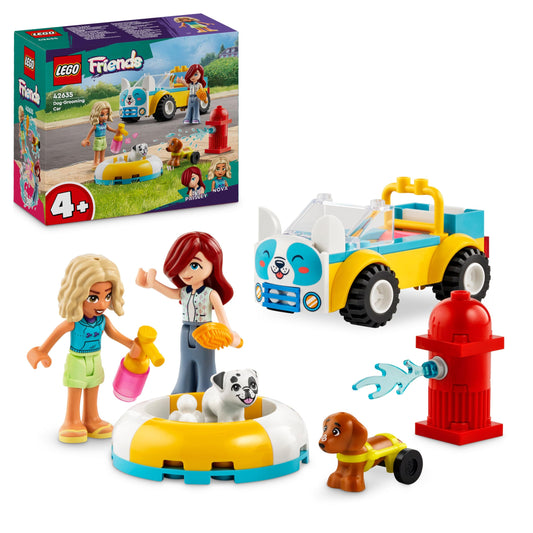 LEGO Friends 42635 Set de construcție Salon mobil pentru câini cu 2 minifigurine și 2 câini 4+ ani