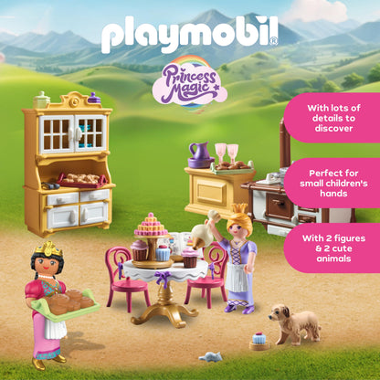 PLAYMOBIL Princess Magic Set de joacă Bucătărie Regală pentru prințese 4+ ani (roz)