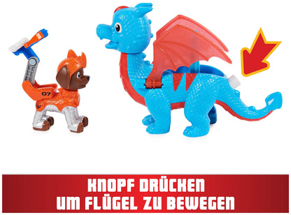 PAW Patrol Rescue Knights Figurine Zuma si Dragon Ruby, 3+ ani