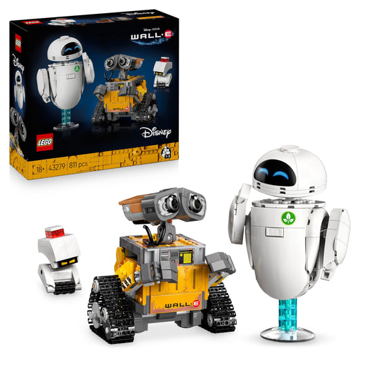 LEGO 43279 Disney and Pixar Set de construcție cu roboți WALL-E și EVE 811 piese de la 18 ani