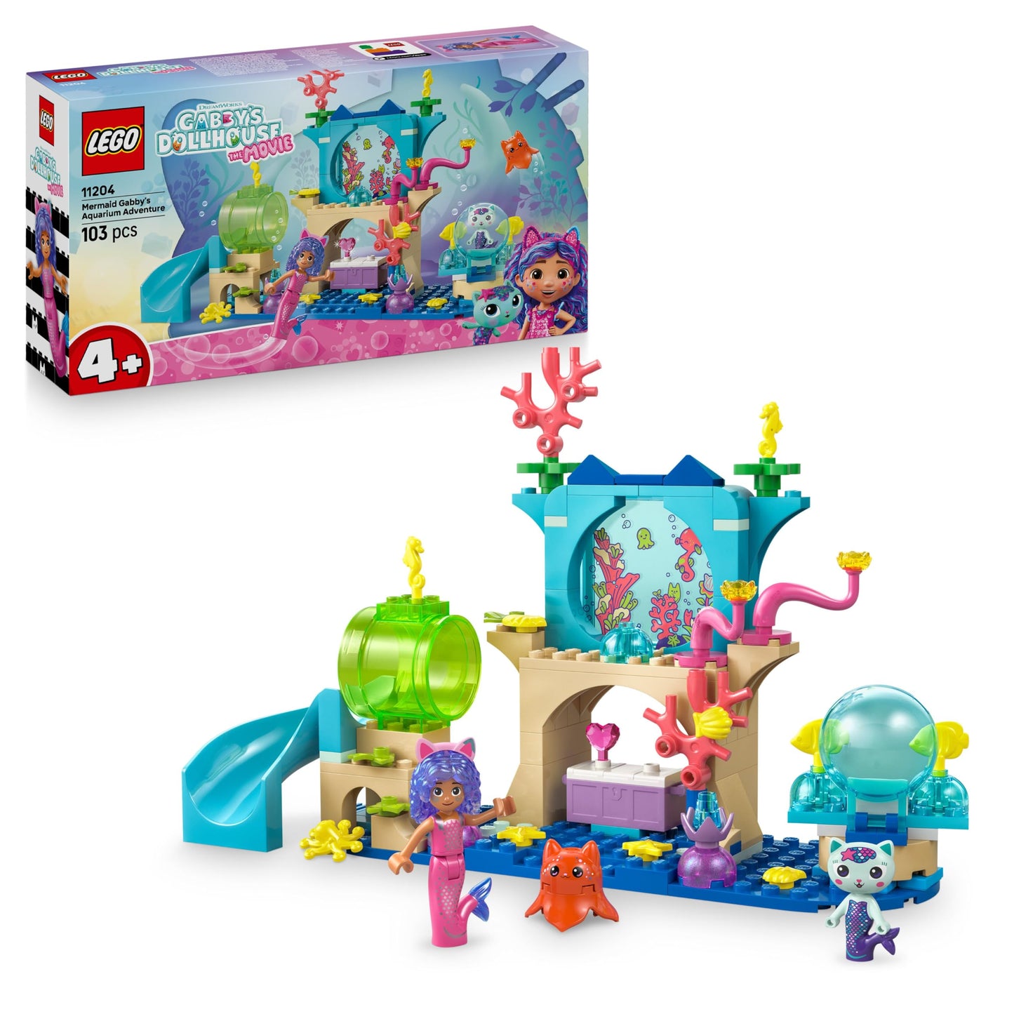 LEGO 11204 Gabby's Dollhouse Aventură Acvariu Sirenă, 4+ ani