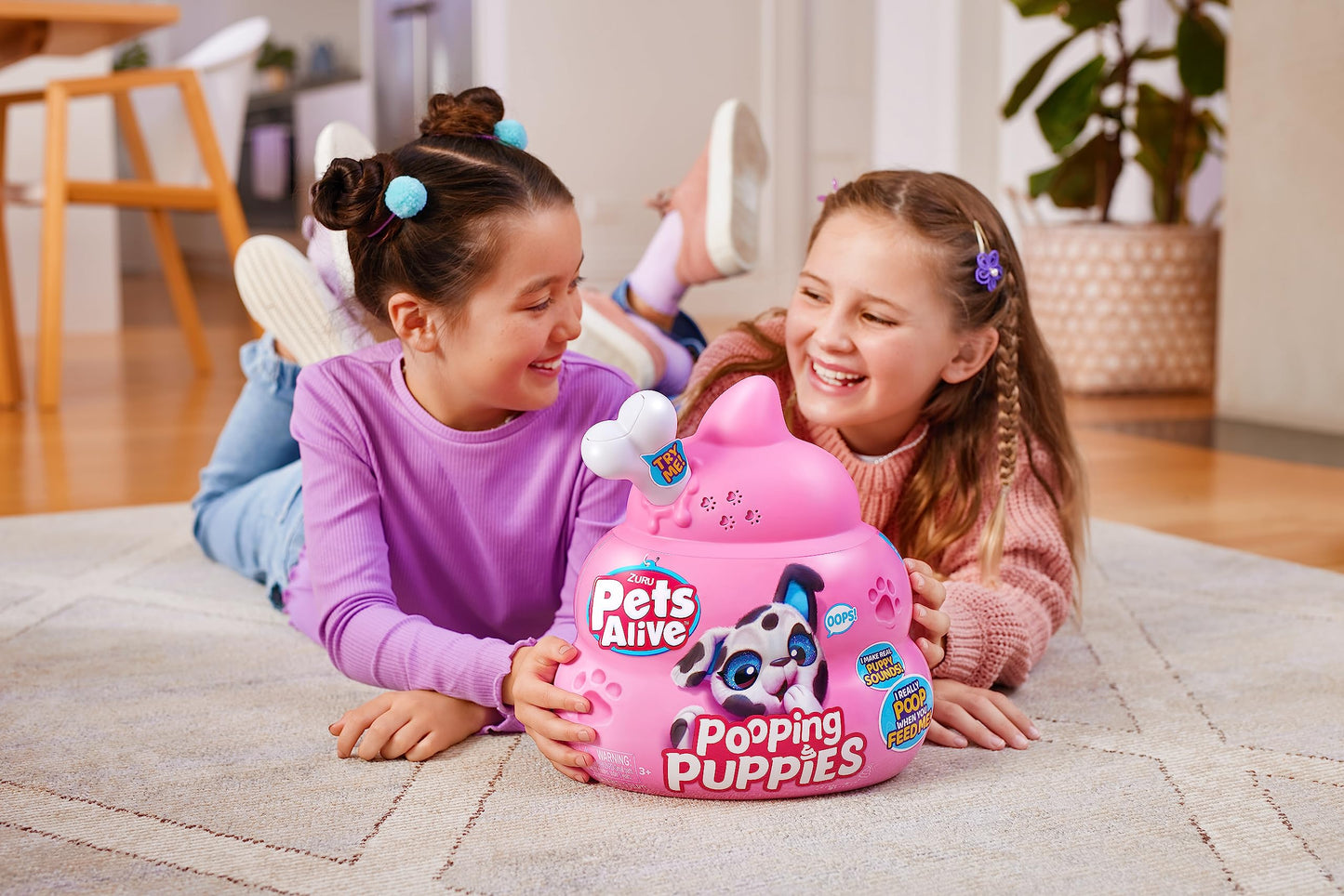 Jucarie de plus surpriza Catelus Interactiv Pets Alive Pooping Puppies