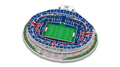 Puzzle Park der Prinzen 3D Megableu, cu lumini integrate, echipa de fotbal Paris Saint Germain, 111 piese numerotate, pentru asamblare individuală sau în familie, recomandat de la 7 ani, 678326, stadion PSG.