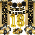 CHMMY Set decoratiuni zi nastere 18 ani, negru-aur
