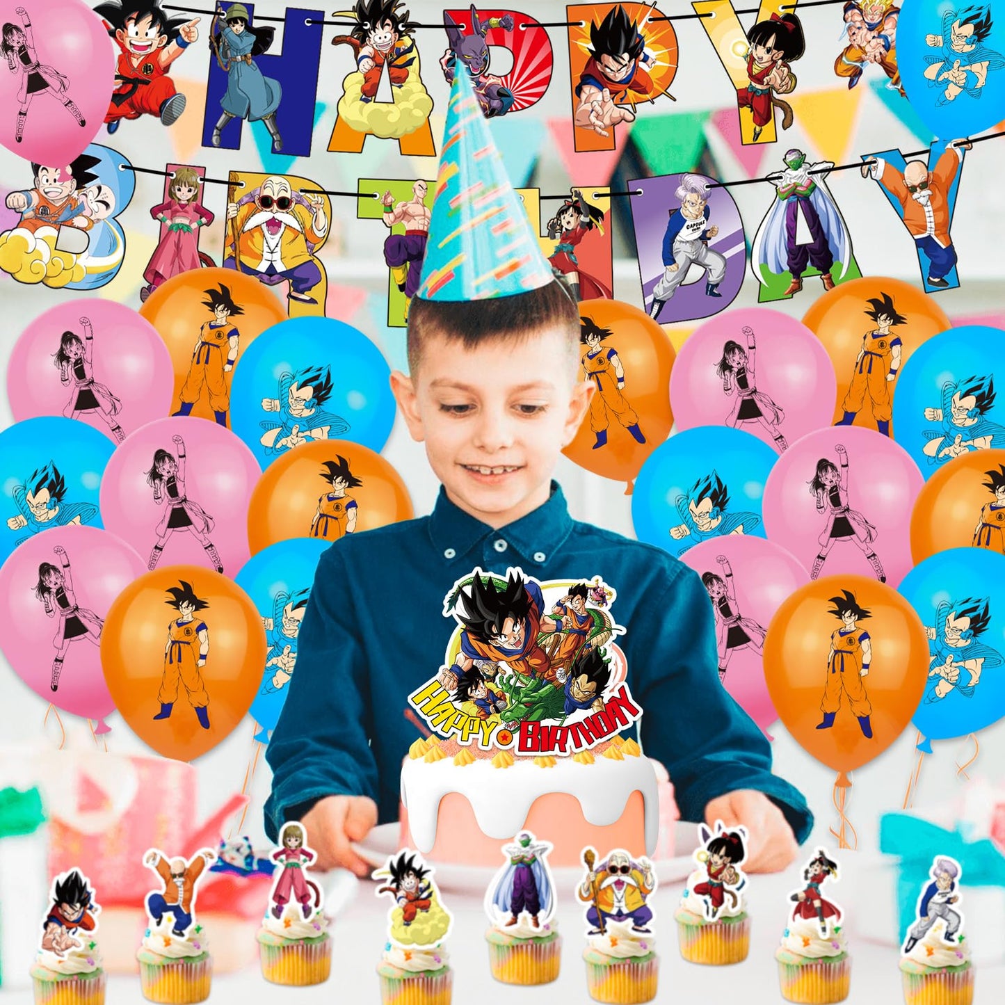 yumcute Set Decorațiuni Petrecere Anime, 44 piese