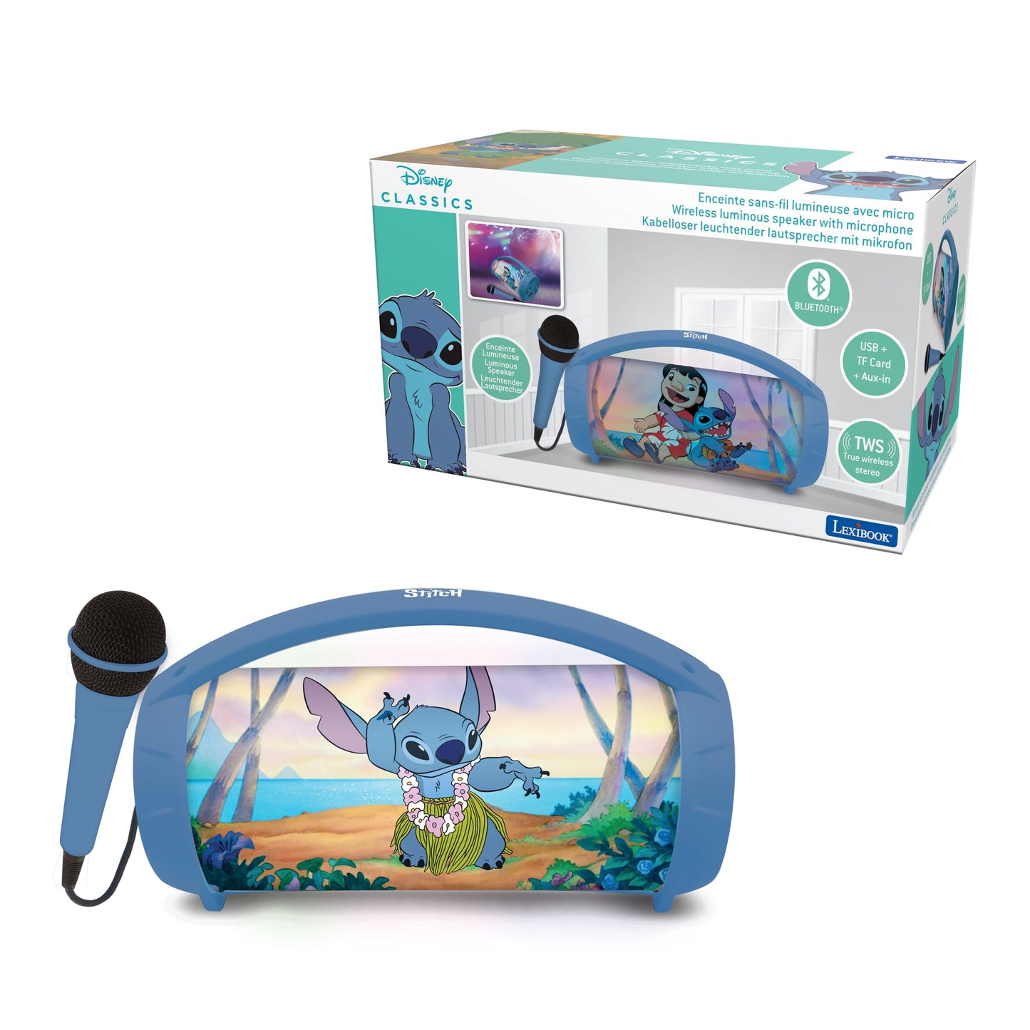 Lexibook BTP585DZ Boxă wireless Stitch, karaoke