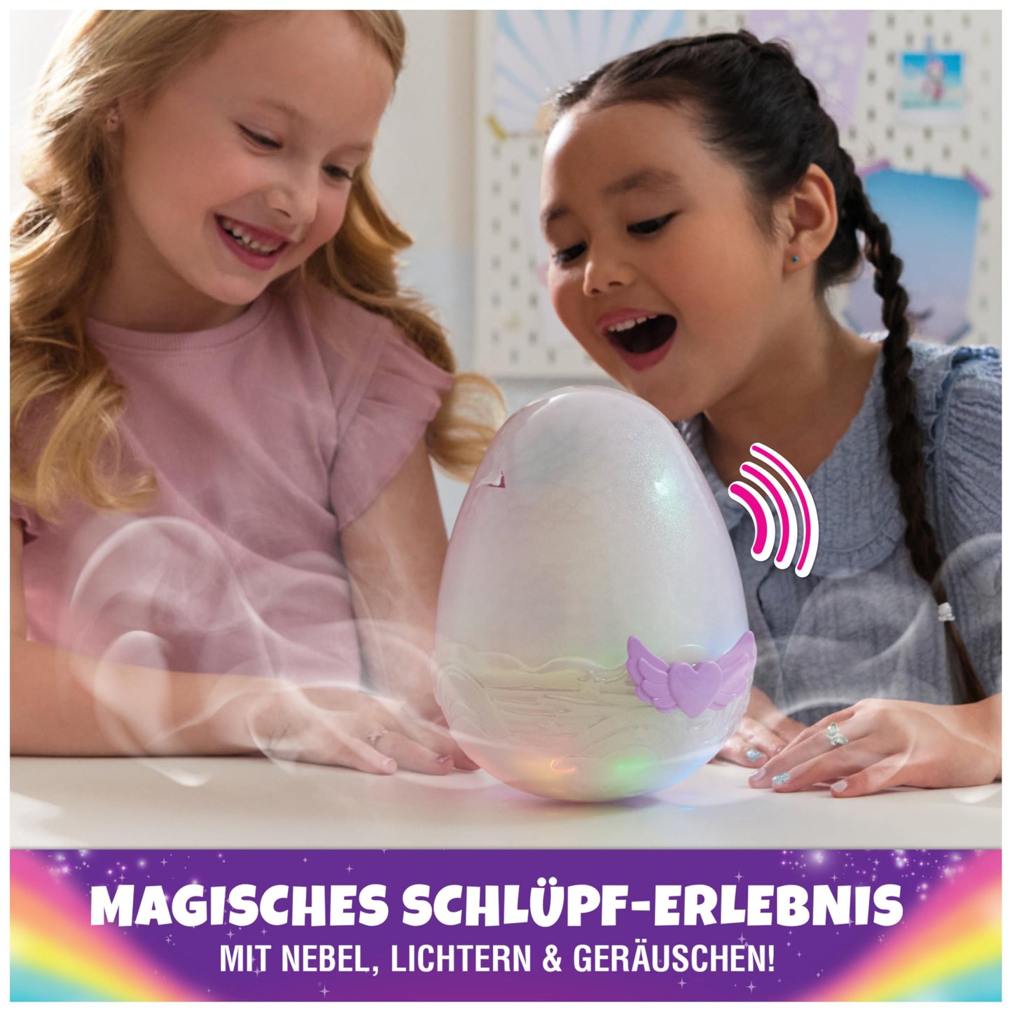 Hatchimals Alive Mystery Ei Pufficorn - Ou magic auto-încărcat de 25 cm cu jucărie interactivă surpriză, pentru copii de la 5 ani.