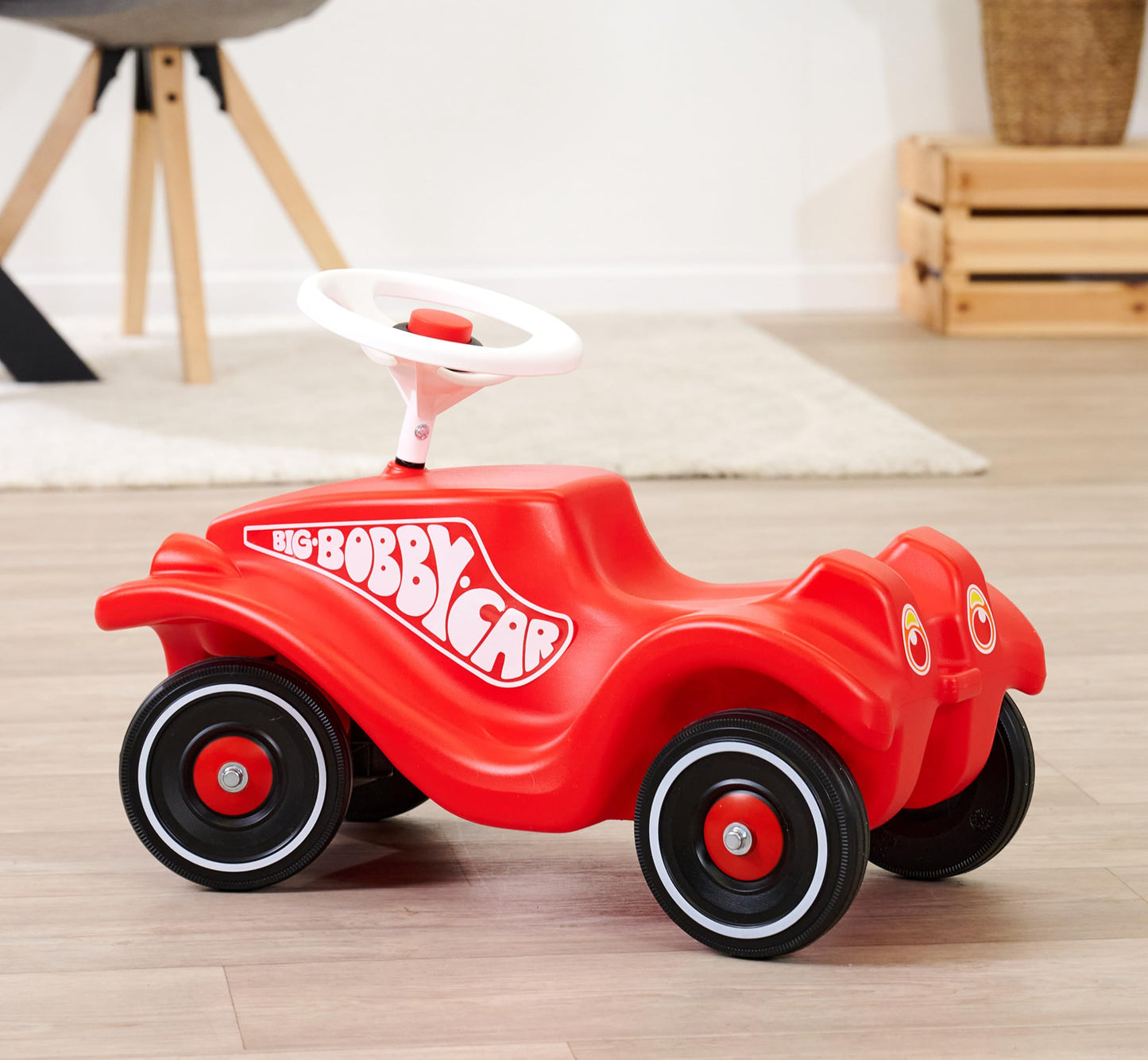 BIG Bobby Car Whisper Wheels Set de roți silențioase pentru Bobby Car Classic de la 2000, cu cleme de fixare și instrucțiuni, pentru copii de la 1 an