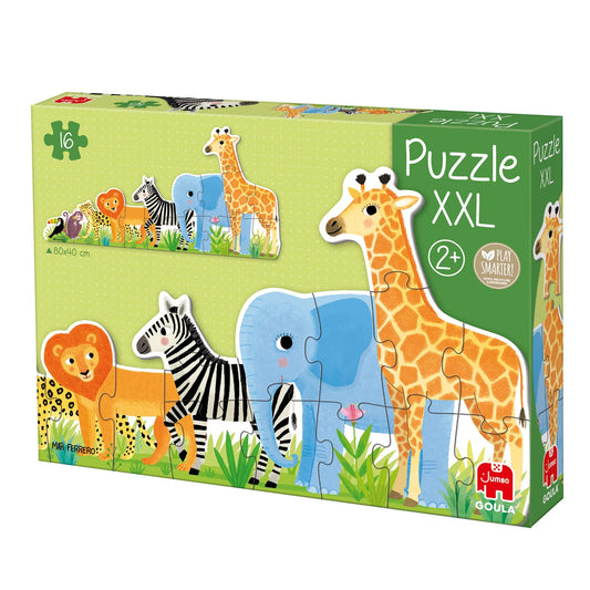 Goula Puzzle XXL Junglă, 16 piese, 2+ ani