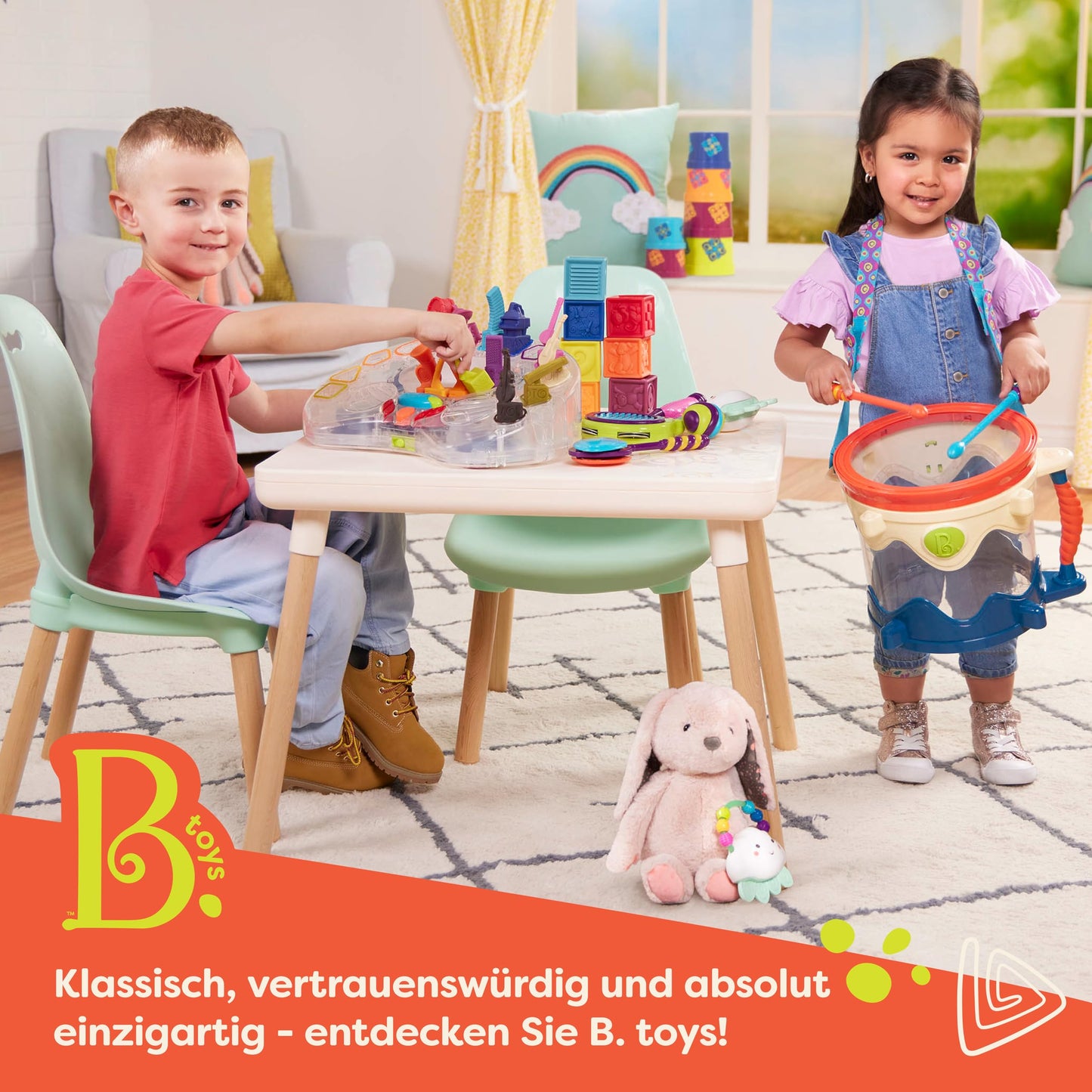B. toys – Jucărie pentru bebeluși pentru scaunul de masă – Jucărie cu ventuză cu muzică, lumini, sunete – Jucărie senzorială – Jucărie motrică Activitate pentru bebeluși – de la 6 luni – Whirly Pop