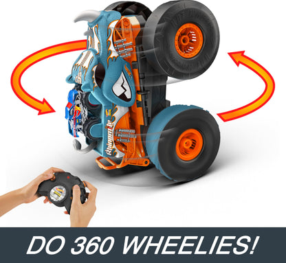 Masina cu telecomanda RC 1:12  Hot wheels Rhinomite,  Mattel, Multicolor