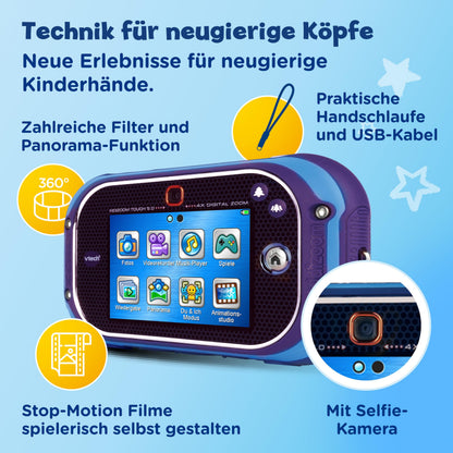 Vtech KidiZoom Touch 5.0 Camera digitala touchscreen, albastru