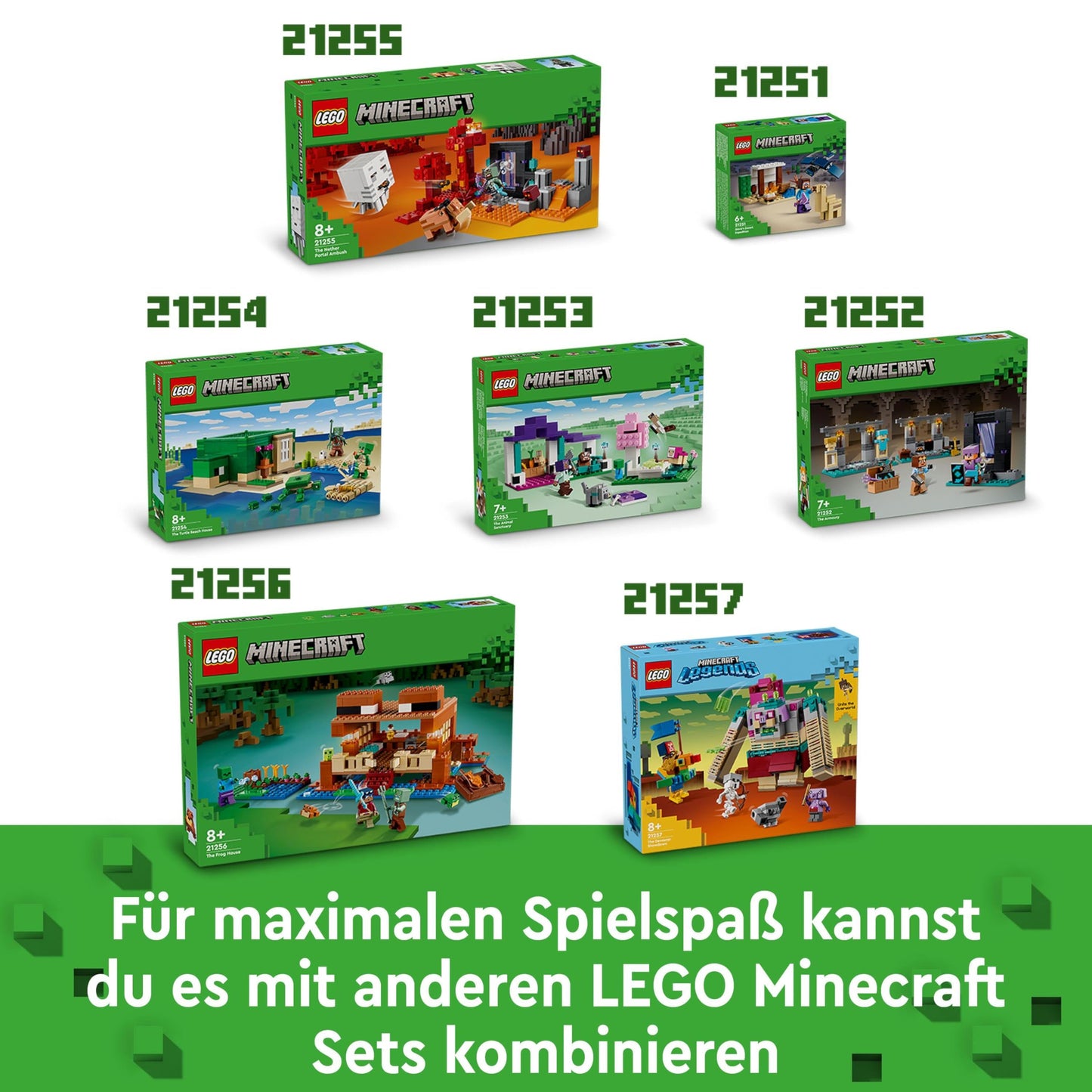 LEGO Minecraft 21253 Adăpost de Animale, 7+ ani