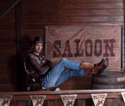 Boland 54343 Set de lasso western din iută 185 cm bej accesoriu cowboy 3+ ani