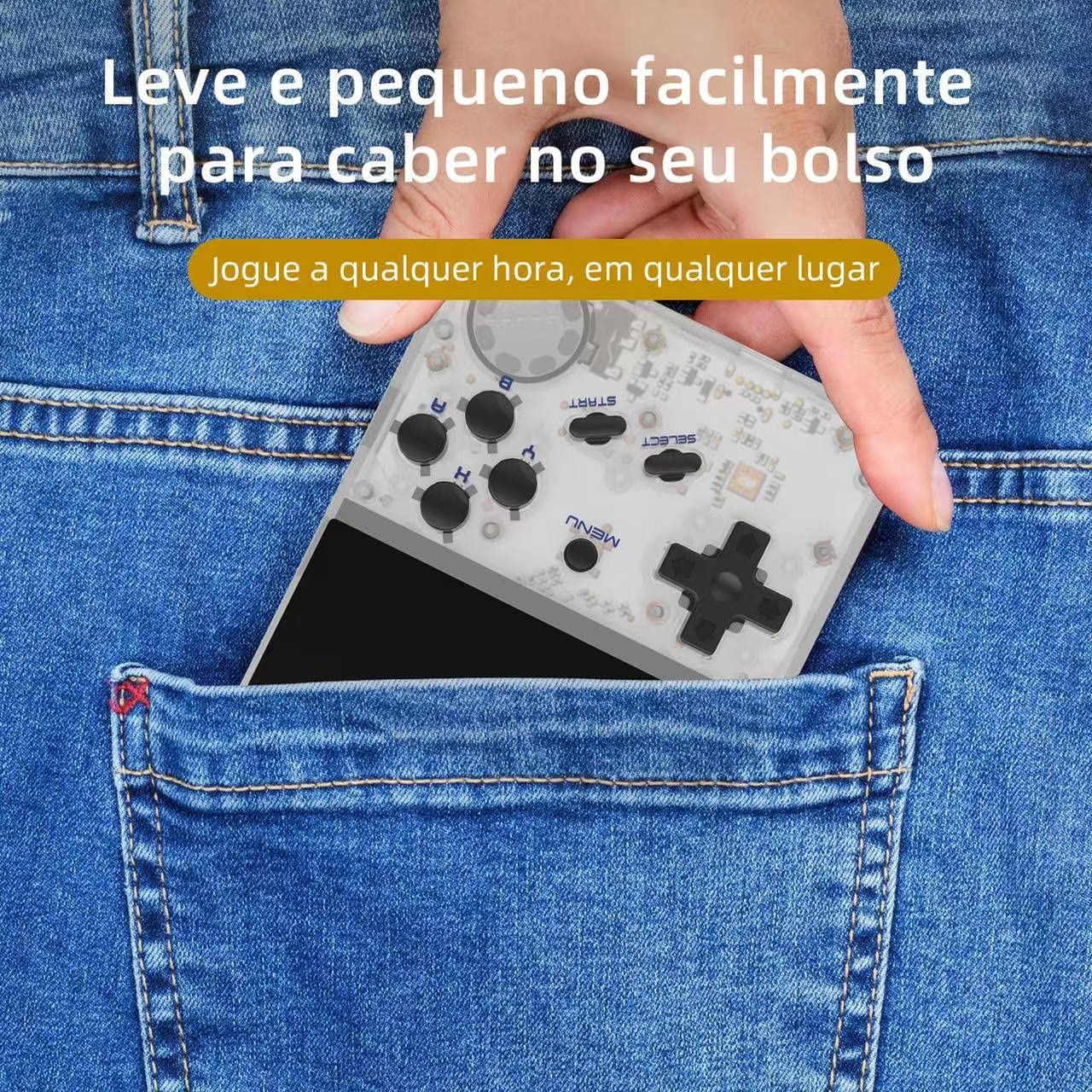 ANBERNIC RG35XX Consolă de jocuri portabilă retro, card de 64G, peste 5400 de jocuri, gri