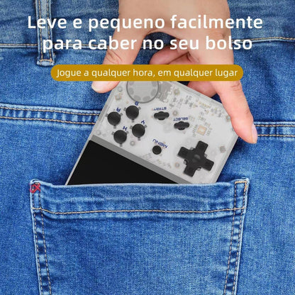 ANBERNIC RG35XX Consolă de jocuri portabilă retro, card de 64G, peste 5400 de jocuri, gri