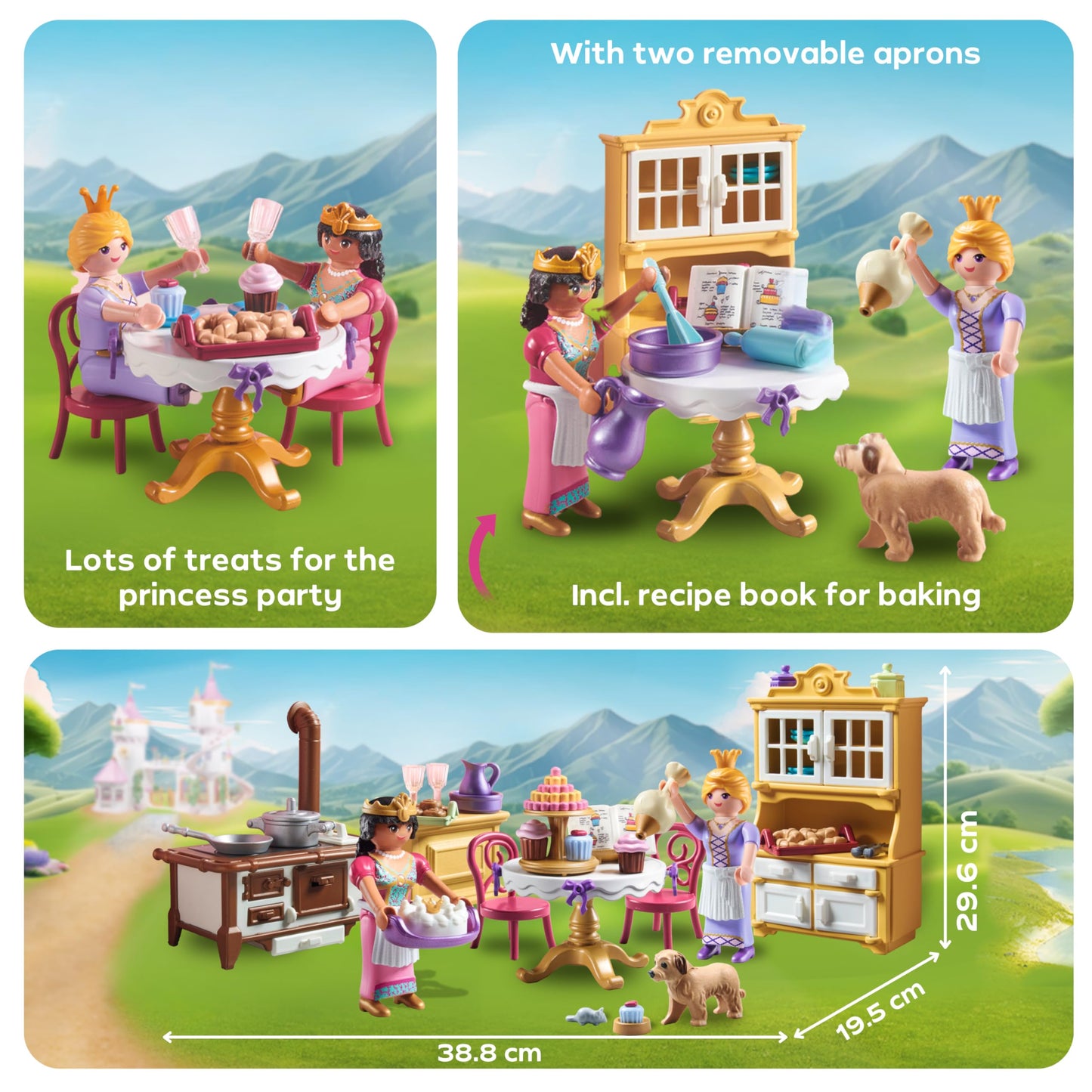 PLAYMOBIL Princess Magic Set de joacă Bucătărie Regală pentru prințese 4+ ani (roz)