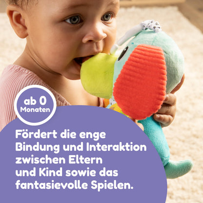 Lamaze Câine sonor Clip & Go, jucărie cărucior
