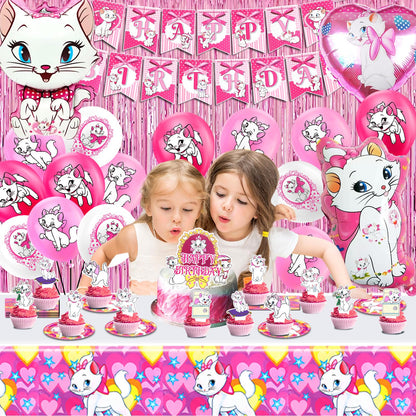 miazcww WB46 Set de decorare pentru petrecere de ziua de naștere Marie 81 piese