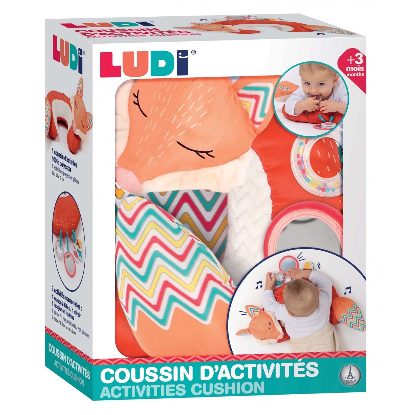 LUDI 30101 Perna Activități Fuchs, Alb