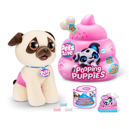 Pets Alive Pooping Puppies Cățeluș interactiv Pug