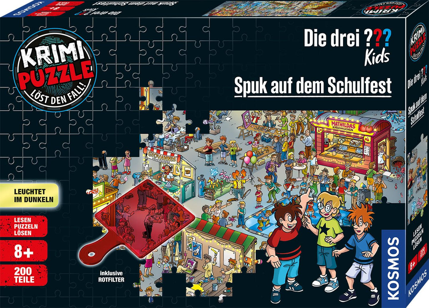 Kosmos 697983 Puzzle detectiv 200 piese, strălucește, 8+ ani