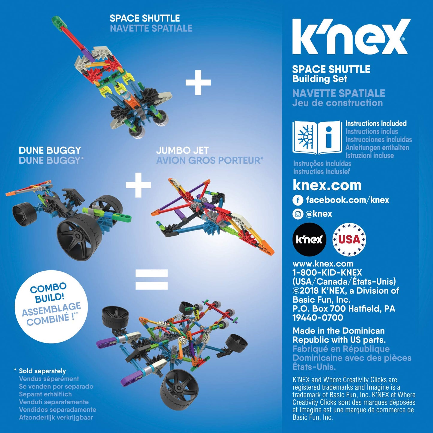 K'Nex Space Shuttle Set construcție, 60 piese, 5+ ani