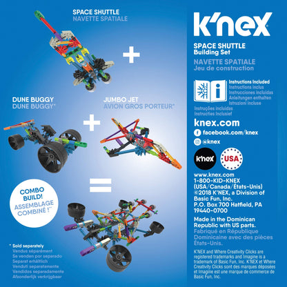 K'Nex Space Shuttle Set construcție, 60 piese, 5+ ani